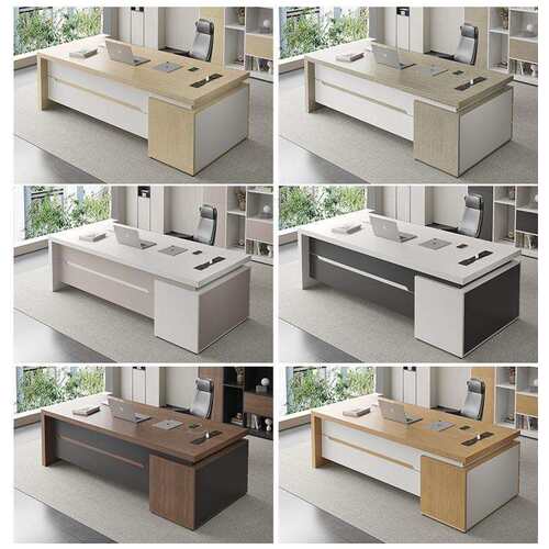 迈亚老板桌办公桌简约现代单人办公桌子财务桌主管经理桌椅大班台