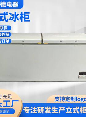 卧式商用大容量冰柜冷藏冷冻双温保鲜超大冷冻柜家用雪糕冷柜外贸