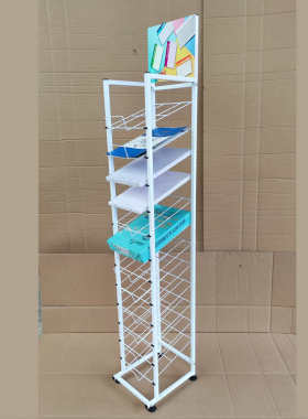 A4卡纸展示架本册架笔记本子小货架文具店展示用多层斜面