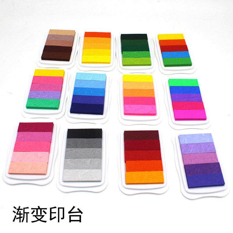 国产CP/SR 橡皮章染卡 橡皮图章用印泥 渐变印台