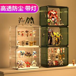 模型盲盒展示柜玩具收纳层架子压克力泡泡玛特popmart娃娃透明墙