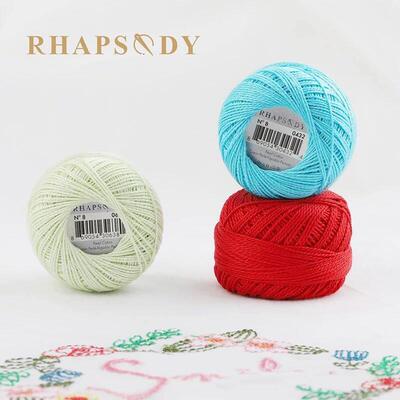 Rhapsody Size #8 Pearl Cotton Crochet Thread Embroidery Craf