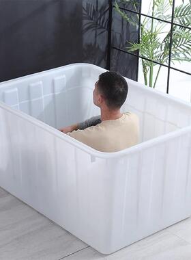 直销塑料水箱长方形加厚储水养殖大容量带盖泡瓷砖桶