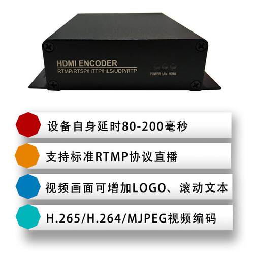 h.265 hdmi延长器 视频编码器高清1080P HLS 组播srt直播电脑采集