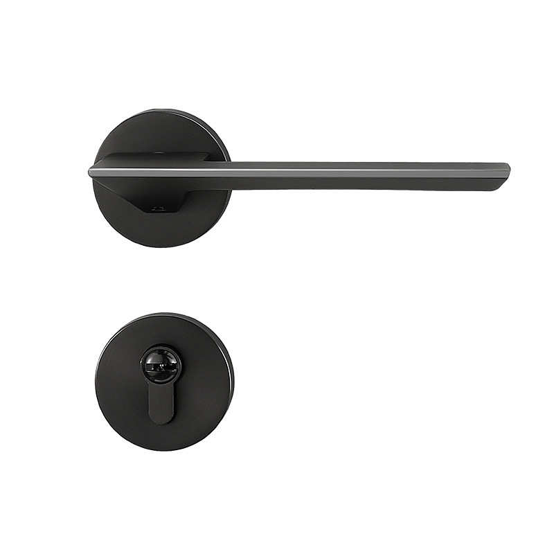 BAGB北欧风门锁室内卧室静音磁吸后现代简约实木房门锁灰黑色门锁