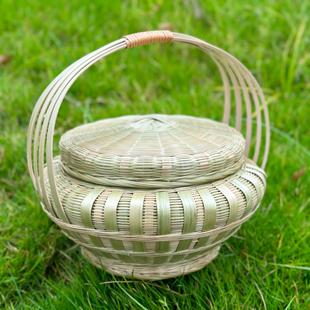 【典藏款提篮】手工竹编提篮提筐手提篼提菜竹篮子装鸡蛋水果蔬菜