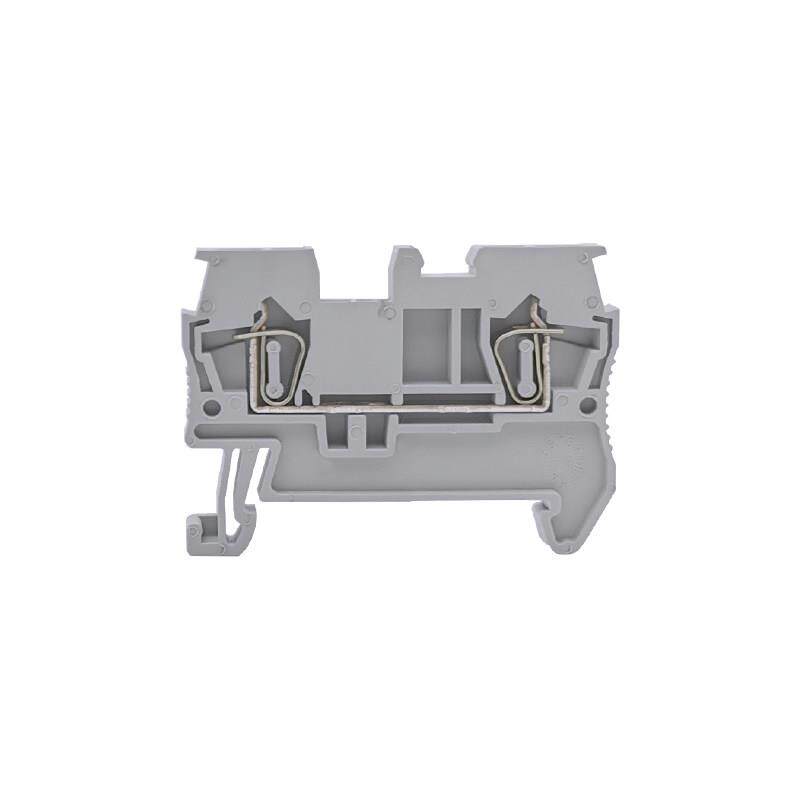 ST1.5弹簧导轨式接线端子排纯铜轨道式快速直插型100片装UK免螺丝