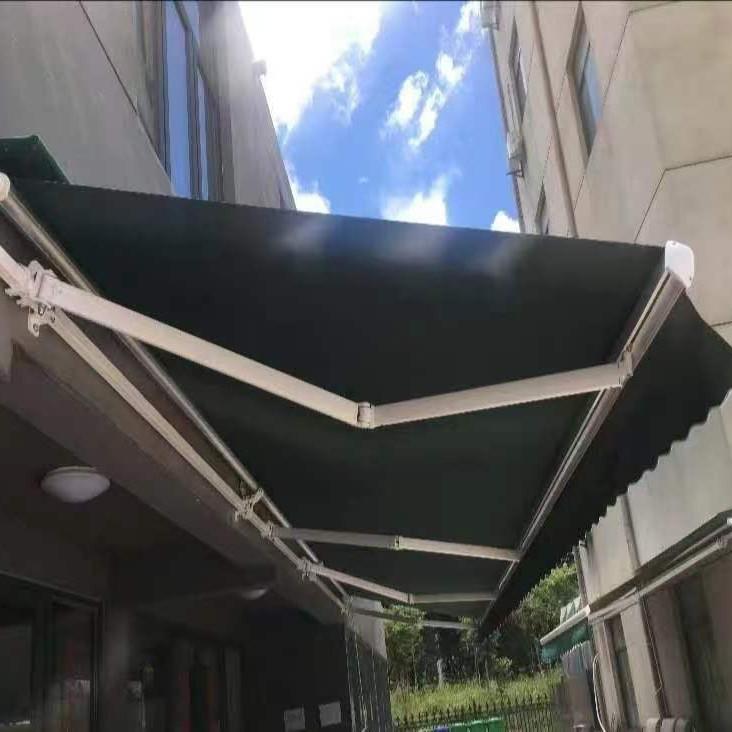 电动手摇抗风户外伸缩商用遮阳棚雨篷推拉活动曲臂配件折叠遮阳蓬