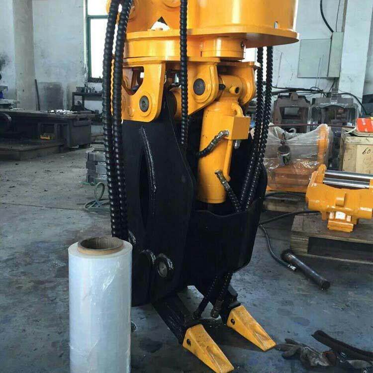 双缸液压夹子 360度旋转抓木器 挖机爪子抱夹抓石器挖掘机夹木器