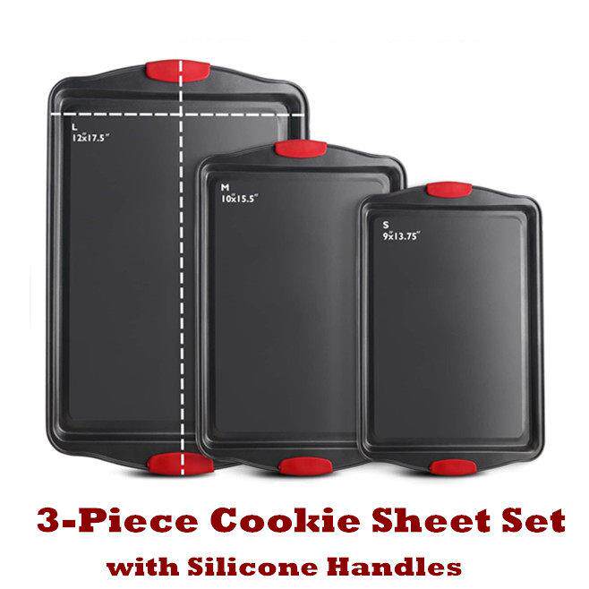Cookie Baking Sheet Set Baking Pan Nonstick Kitchen Bakeware