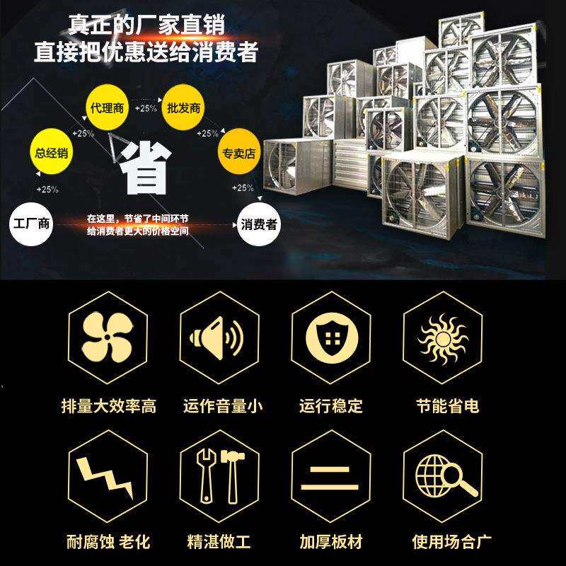 负压风机通风换气扇车间温室养殖排风扇大功率排气扇580型风机