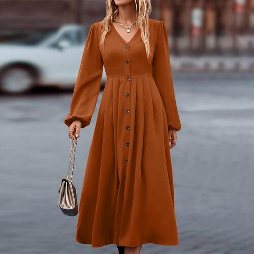 Women's high waisted skirt dress 女装高腰字裙连衣裙