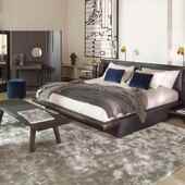 极简布艺床 Night Volage Bed大平层别墅主卧床婚床定制 意式