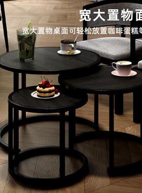 欧式热销茶几简约现代小户型金网轻红奢茶几CUQ属卧室小圆边桌子