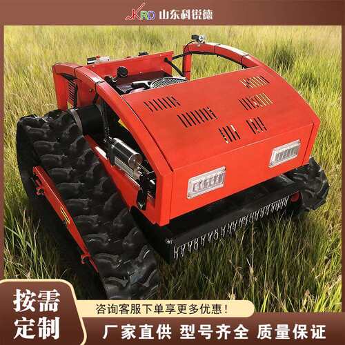 履带遥控r草机 Remote VLYContol La式w割n Mower? 荒地杂草修剪