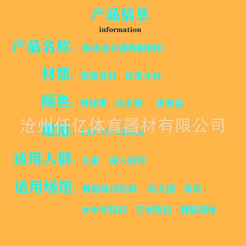 舞蹈把杆 移动式双层芭蕾舞蹈把杆 便携式舞蹈练习把杆压腿杆