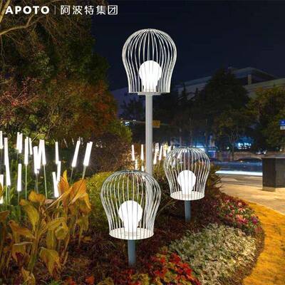 户外景观灯仙人球造型简约景区公园小区街区氛围防水草坪景观灯