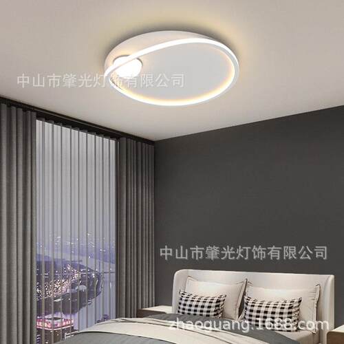 现代726圆简创约LED吸顶灯形铁艺卧室灯客灯意个性书房厅餐厅阳台