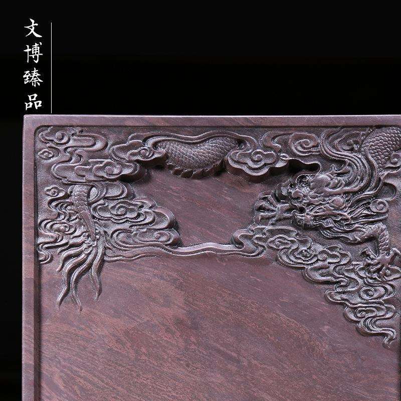 非遗肇庆端砚厂家直销望子成龙方砚配木盒宋坑6寸8寸老坑书法磨墨