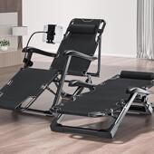 折叠躺椅办公室午睡午休床夏季 懒人阳台家用休闲靠背户外沙滩椅子