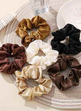 ins wind retro women's large headband hair rope accessor