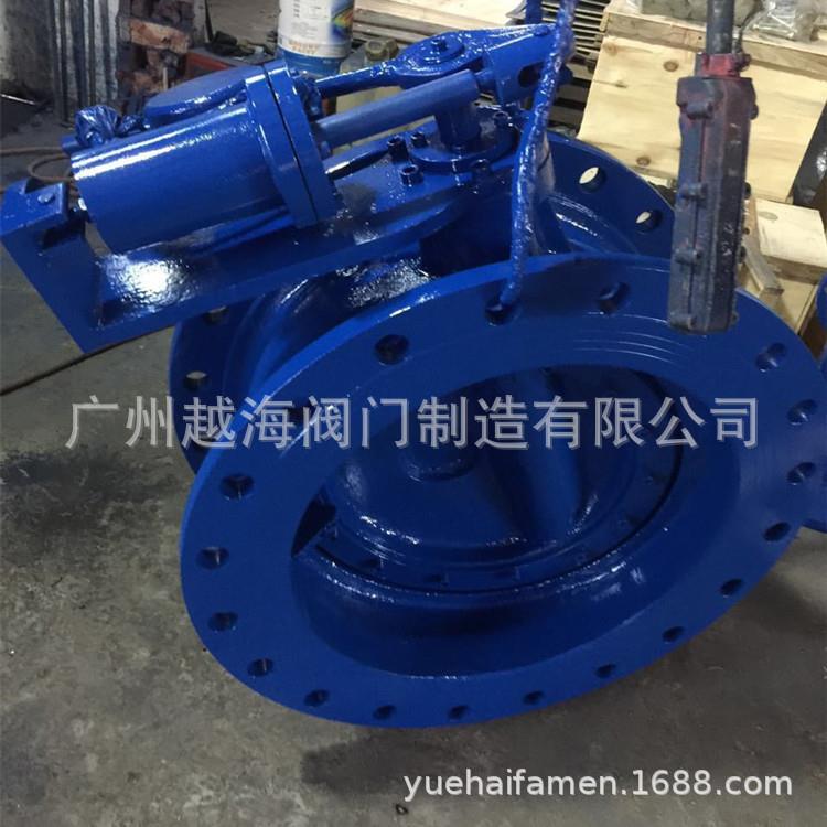 不锈钢蝶式缓冲止回阀法兰斜座式缓冲逆止阀越海水力控制阀