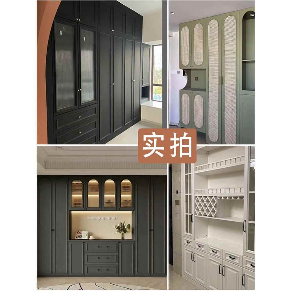 简欧橱柜门定制吸塑百叶门鞋柜衣柜酒柜衣柜门板定制全屋柜门定制