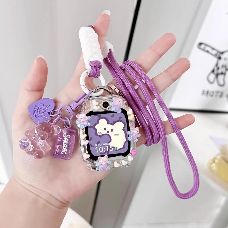 适用小天才W2223BC电话手表Z6A表带Z6Pro卡通Z5保护套壳Q1挂绳Z7A