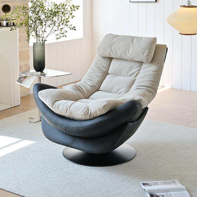 设计师单人转椅沙发椅可旋转意式轻奢客厅阳台休闲椅可躺懒人沙发