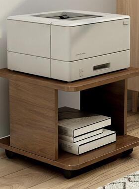 办置公室打985印机物架落地桌下印复机支架动带轮放移A4纸多层收