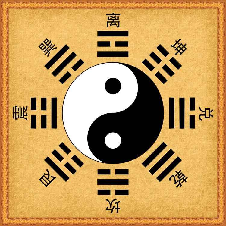 现代装饰画周易易经知识后天八卦图太极图六十四卦阴阳鱼玄关书房图片