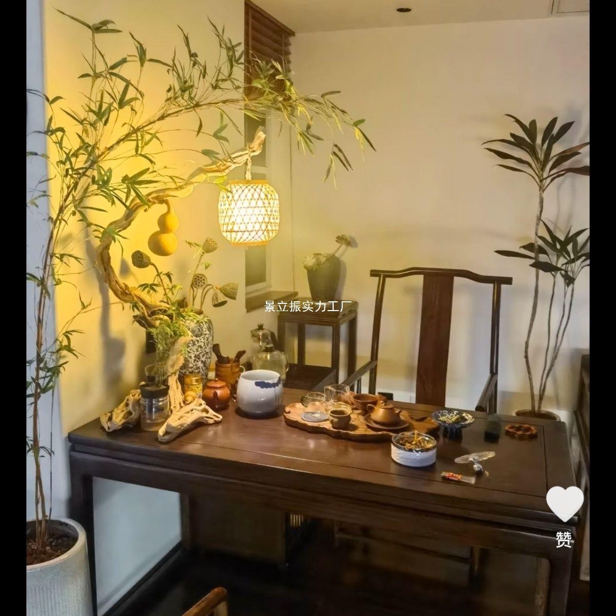 手工竹艺灯挂根雕中式禅意复古阳台客厅书房床头走廊茶台小吊灯具