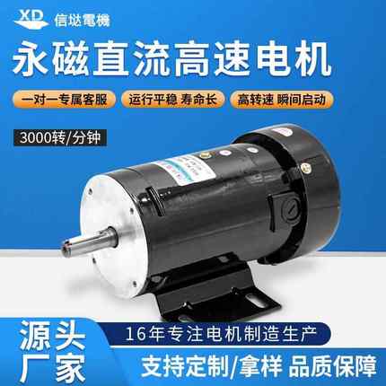 厂家直销500W直流电动机DC220V永磁马达3000转高转速大力矩电机