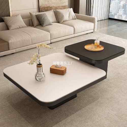 正方形意岩式约板组合茶几GPD轻奢现代客厅家型用小简户公寓极简