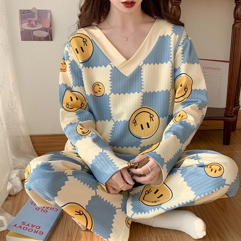 春秋季睡衣女月子服大码孕妇装外出喂奶300斤产后哺乳家居服套装