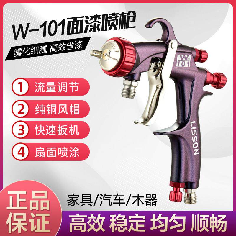 原装正品W101新款GT101家俱汽车面漆喷漆枪 压送式高雾化泵喷枪