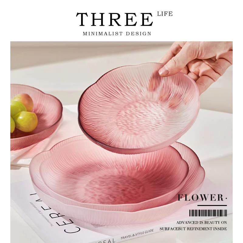Tlife·Flower·餐具果盘轻奢水晶玻璃客厅家用茶几沙拉盘 | 花语,餐饮具,果盆/果盘/果篮,淘宝优惠券,粉丝福利购,淘宝优惠卷