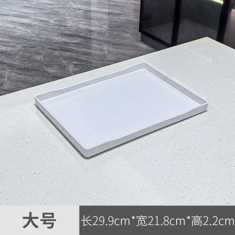 长方形托盘慕斯盘黑色西点冷柜塑料盘子巧克力蛋糕托盘展示托盘