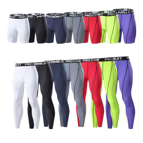 Sports tight shorts, men's stretch running fitness