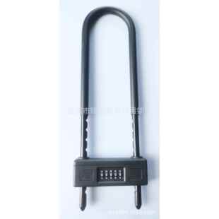 加长U型密码锁商铺玻璃门双开门锁推拉门锁防盗U形锁1