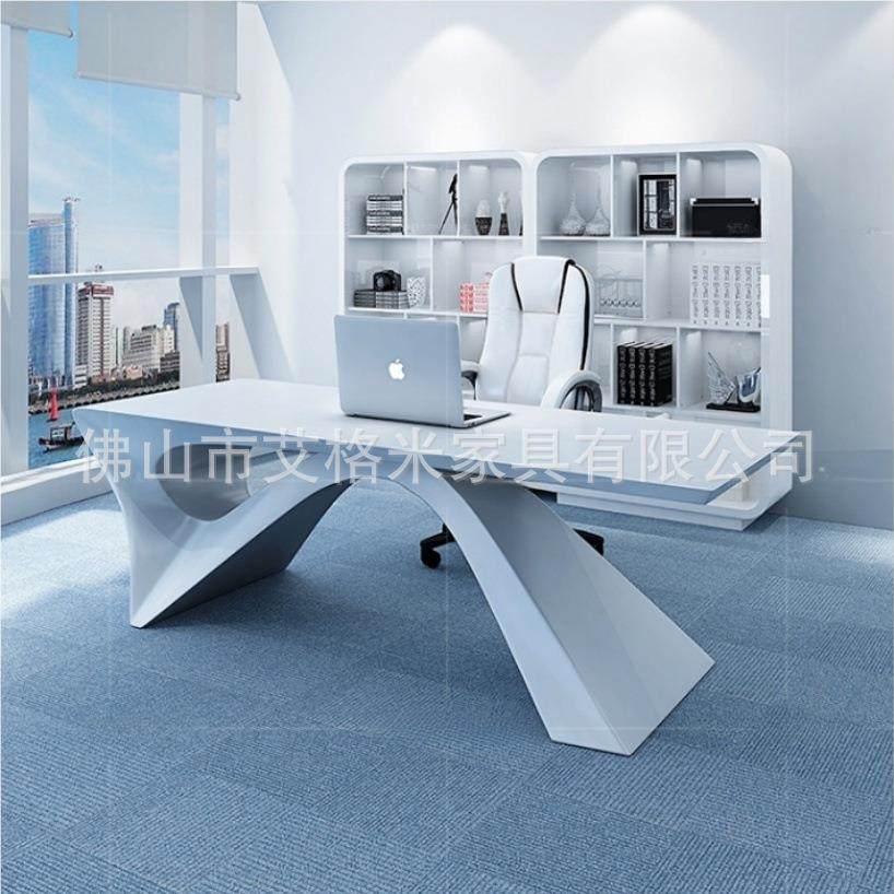 办公现桌家具高端白色烤漆老板椅组合大HH162总裁桌简约代班台异,商业/办公家具,办公升降台/升降桌,淘宝优惠券,粉丝福利购,淘宝优惠卷