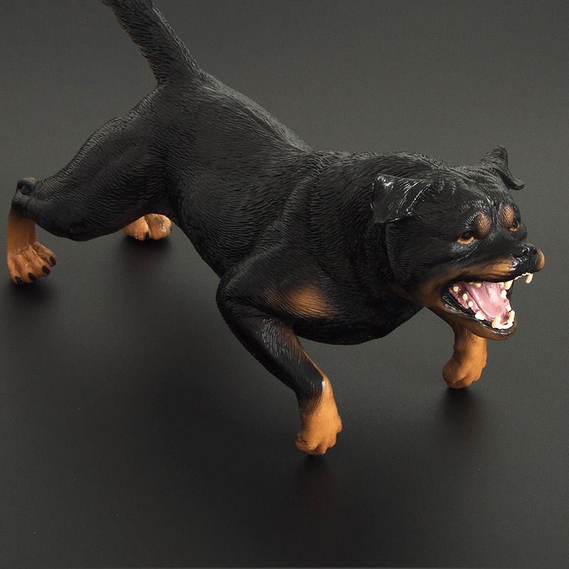 男女孩礼物儿童仿真动物模型狗狗玩具宠物犬恶霸犬杜宾犬罗威纳犬