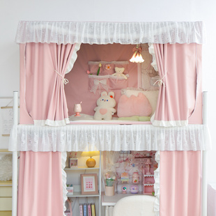 学生宿舍上铺床帘蚊帐一体式 强遮光下铺寝室窗帘 上床下桌遮挡帘