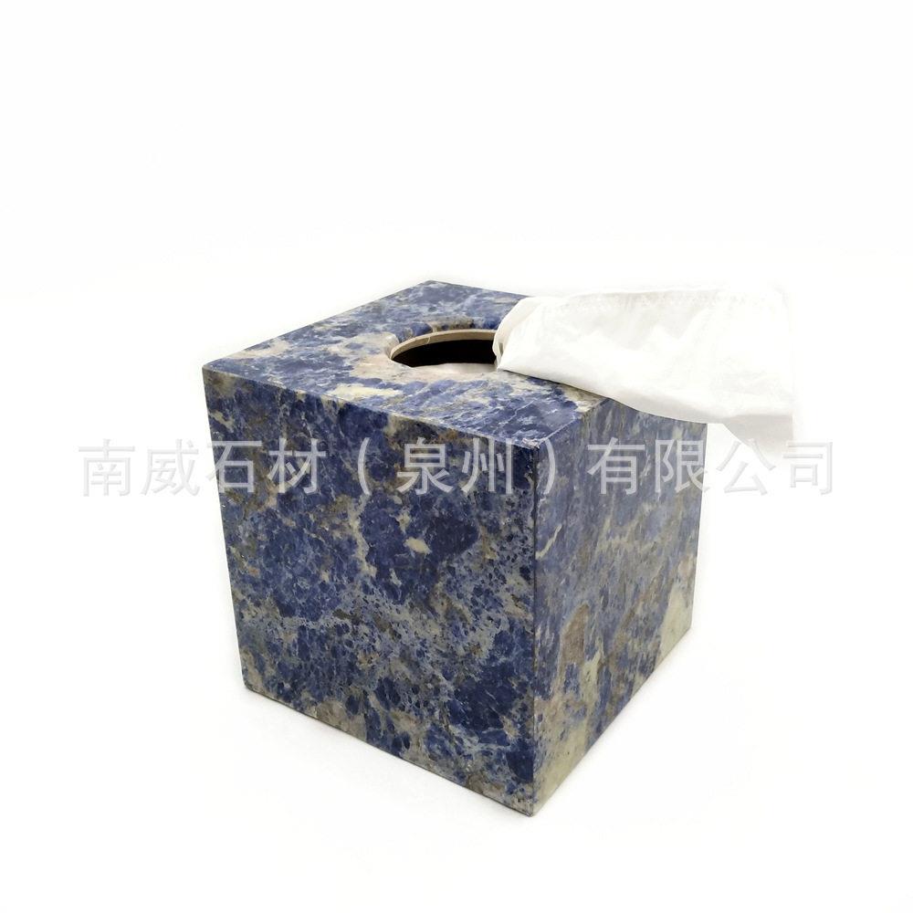 北欧轻奢天然大理石纸巾盒抽纸盒轻奢酒店样板房摆件创意工艺品