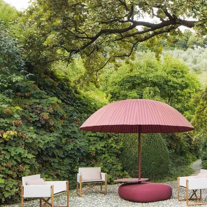 创意设计庭院伞带坐垫个性户外遮阳样板摆样闲休伞懒人太阳房伞户