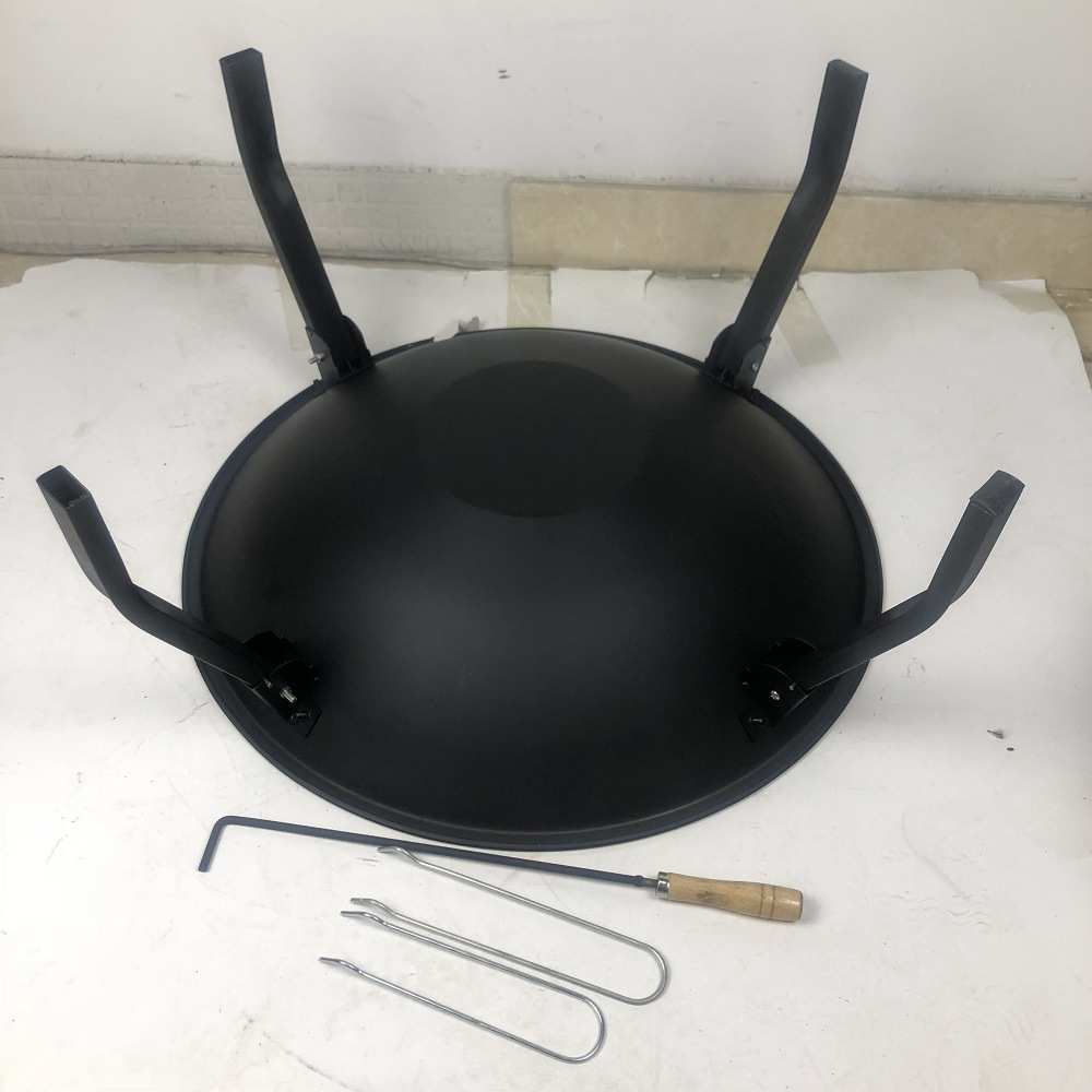 户外新款折叠脚便携式圆火盆取暖炉firepit烧烤炉取暖烧烤两用炉