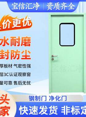 厂家订制无尘车间净化钢制门医院手术室净化钢制门洁净室钢制门