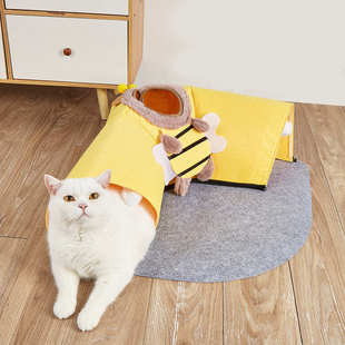 毛毡隧道猫窝可拆卸半封闭宠物窝四季 厂家批发 可用耐磨耐抓猫窝