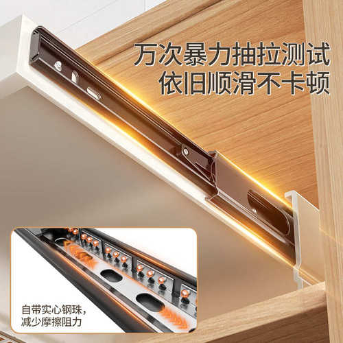 不锈钢抽屉式伸缩拉篮碗碟架免打孔厨房橱柜抽拉碗碟收纳沥水架子