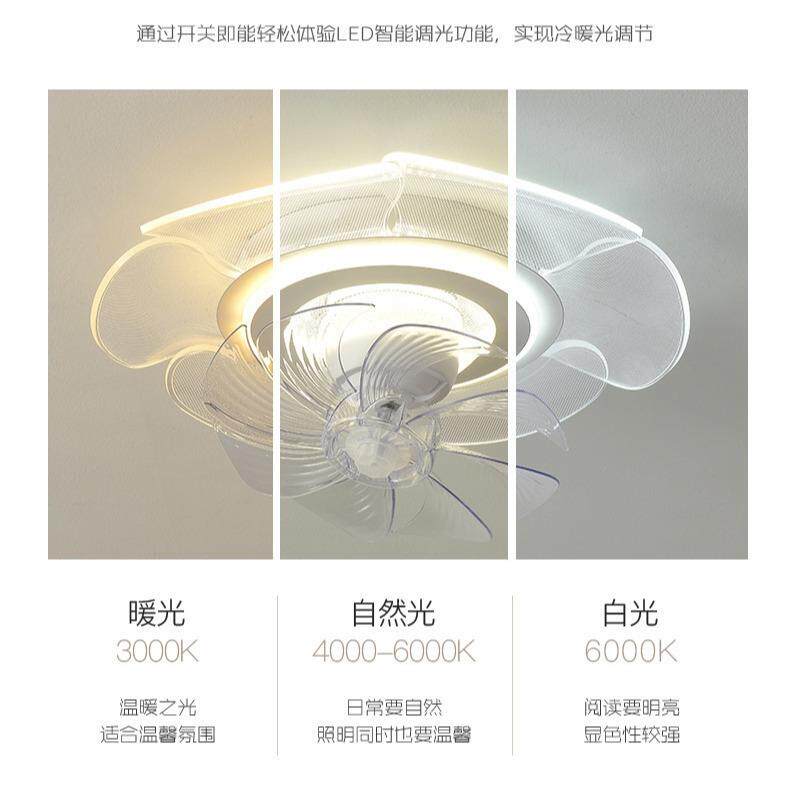北欧风新款卧室吸顶灯简约现代风扇灯主卧温馨时尚家用书房间灯具